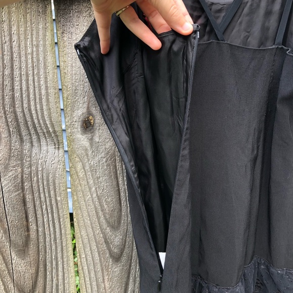 Piano Piano Dolce Carlotta Tiered Maxi Dress Size 12 Black Deadstock Sleeveless - Picture 11 of 15